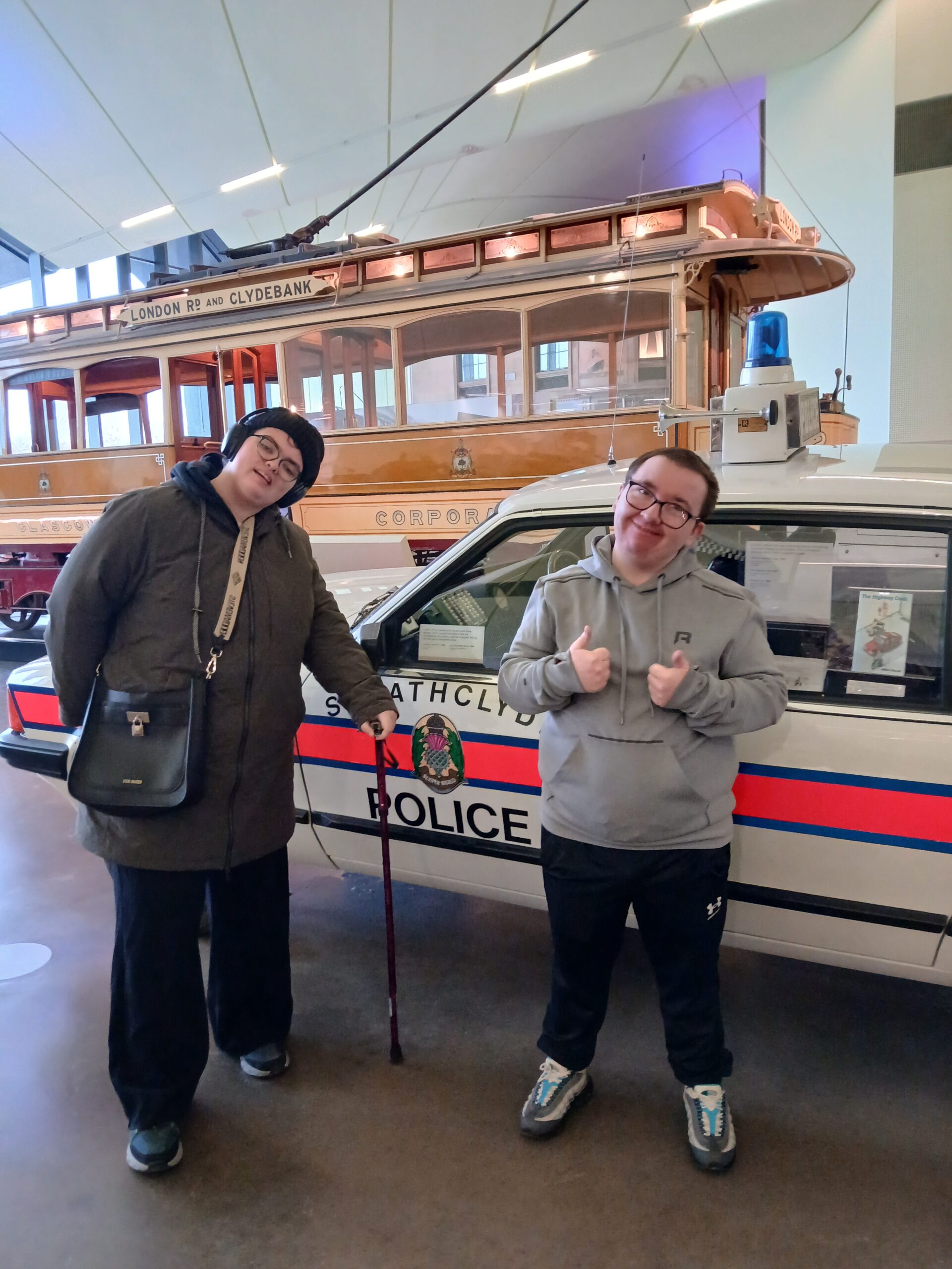 Members at the transport museum