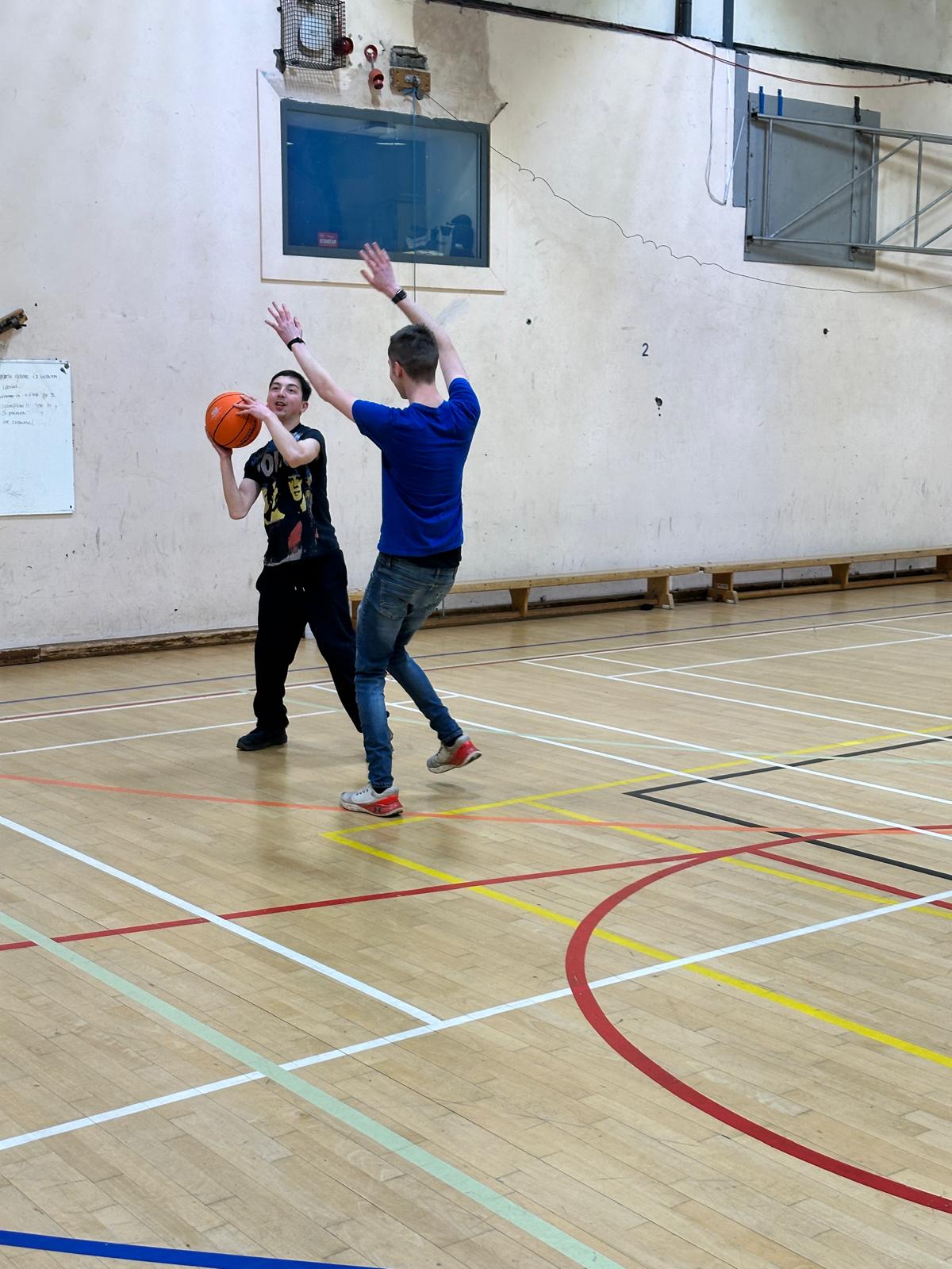Penicuik Members playing Basketball